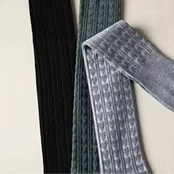 🌸Thigh Highs Cotton/Spandex Heart knit jacquard - Picture 3 of 8